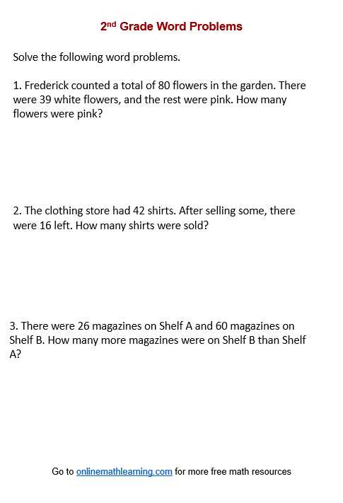 math 2nd grade worksheets