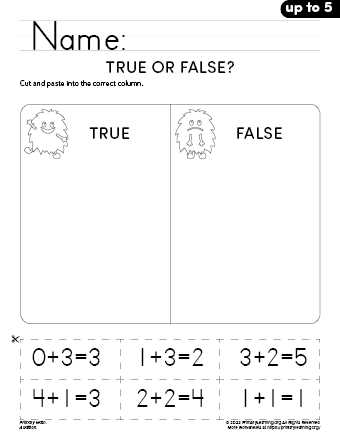 math addition facts worksheets