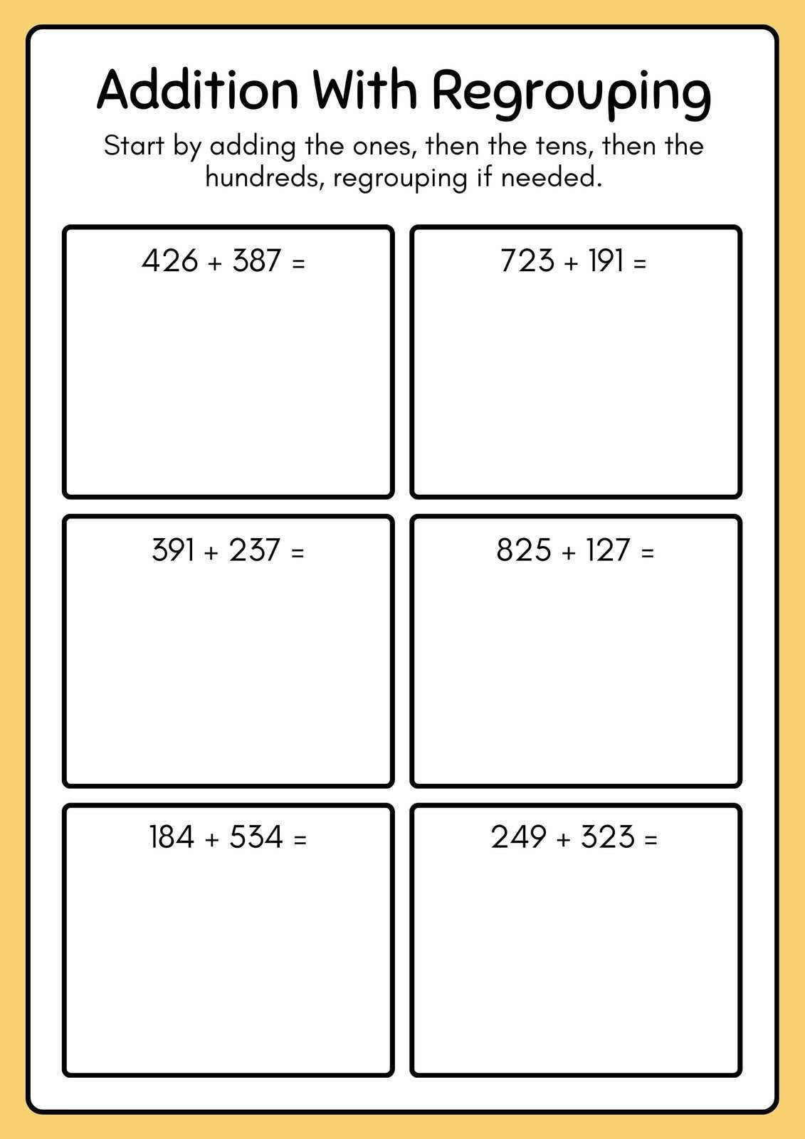 math class 2nd worksheet