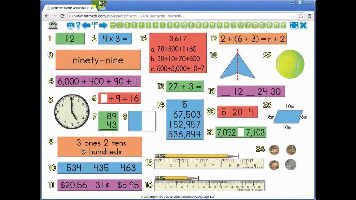math mountain worksheets