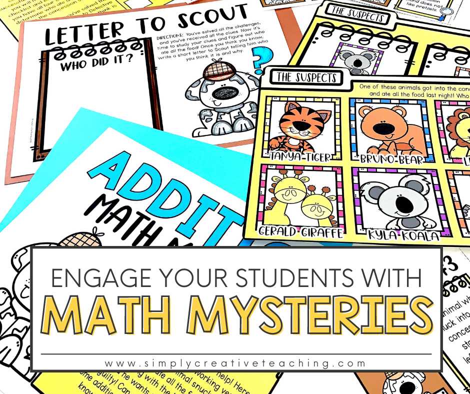 math mystery worksheets