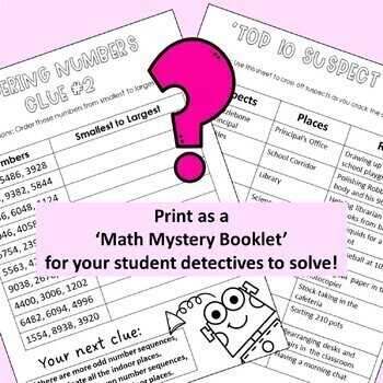 math mystery worksheets