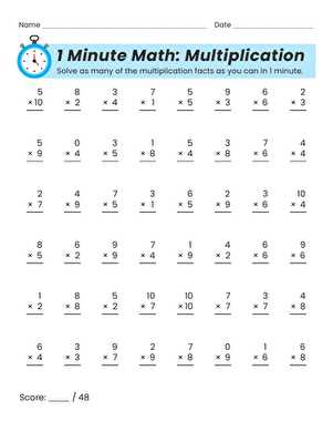 math worksheet for class 4th