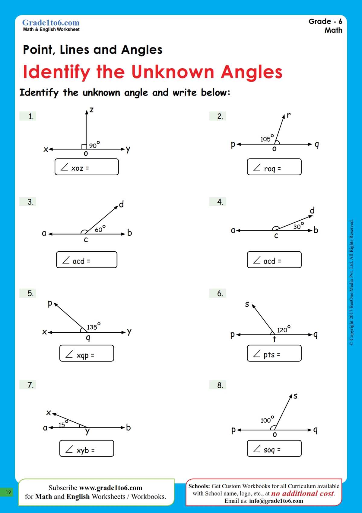 measuring angles practice worksheet