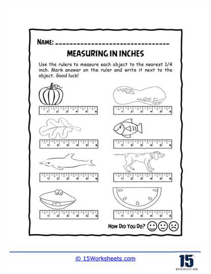 measuring in inches worksheets measuring in inches worksheets