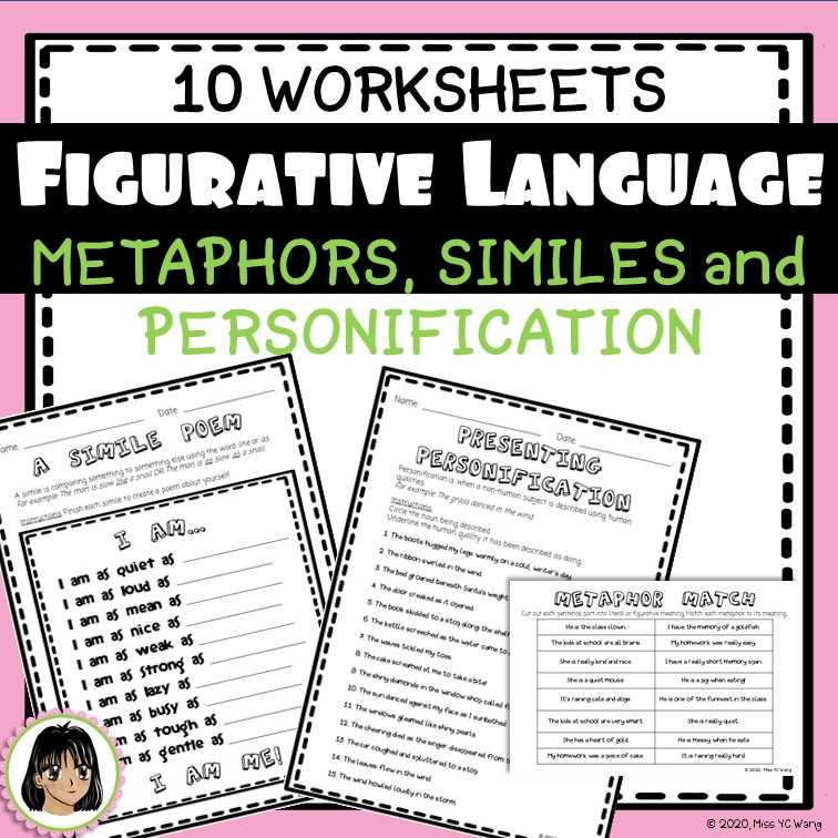 metaphors and similes worksheets