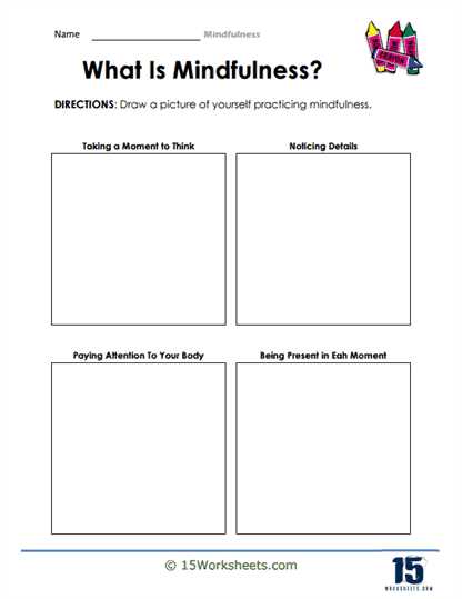 mindfulness worksheets for kids