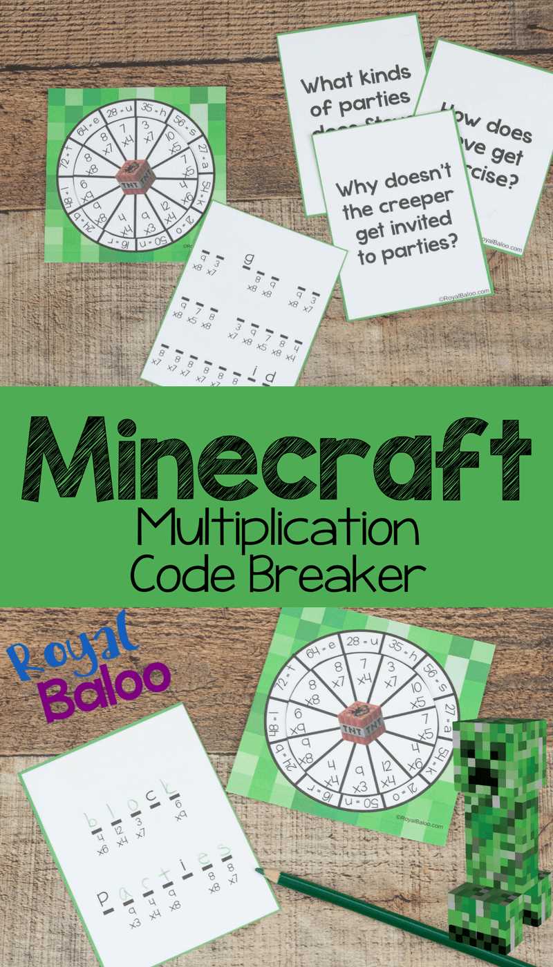 minecraft math worksheet