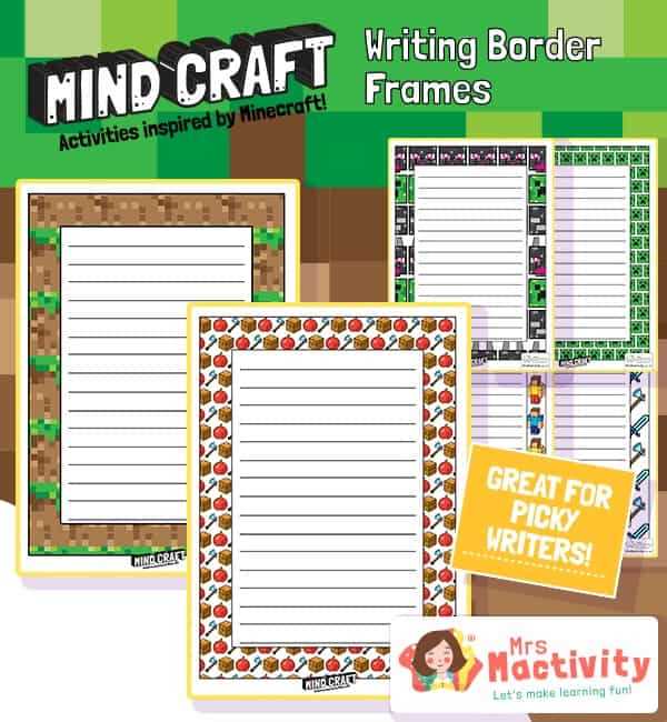 minecraft worksheets