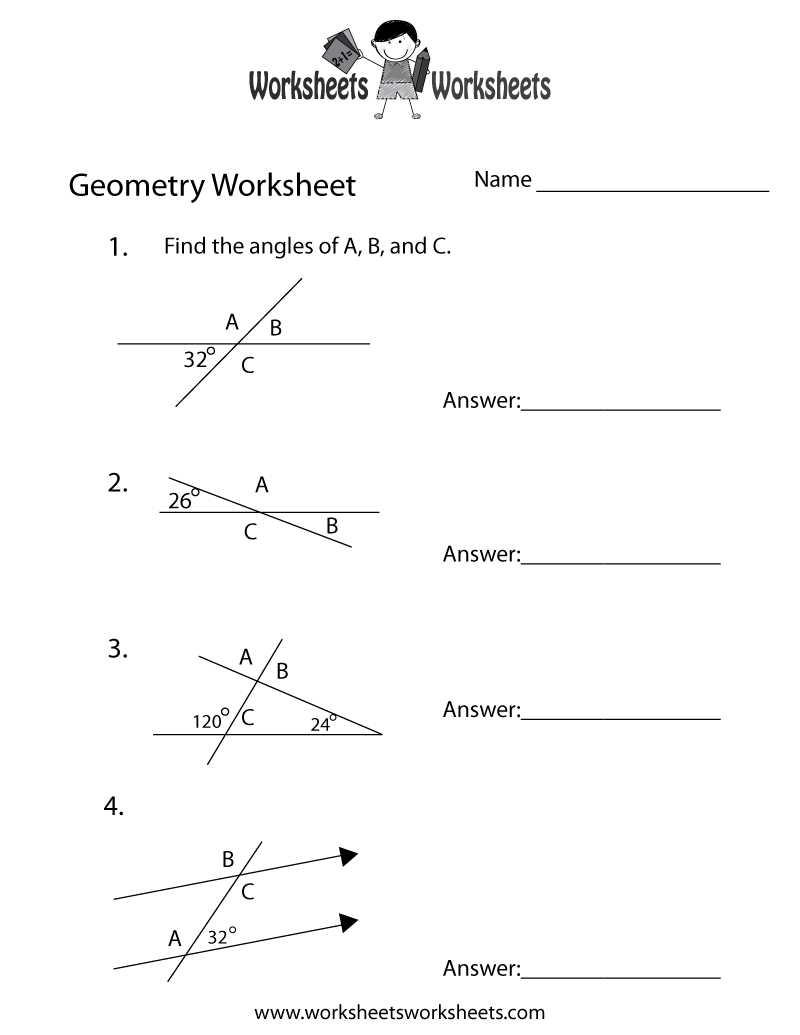 missing angle worksheet