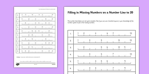 missing numbers on number line worksheets missing numbers on number line worksheets