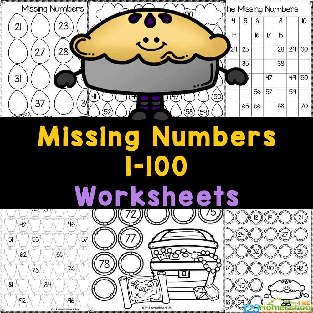 missing numbers worksheet 1 100