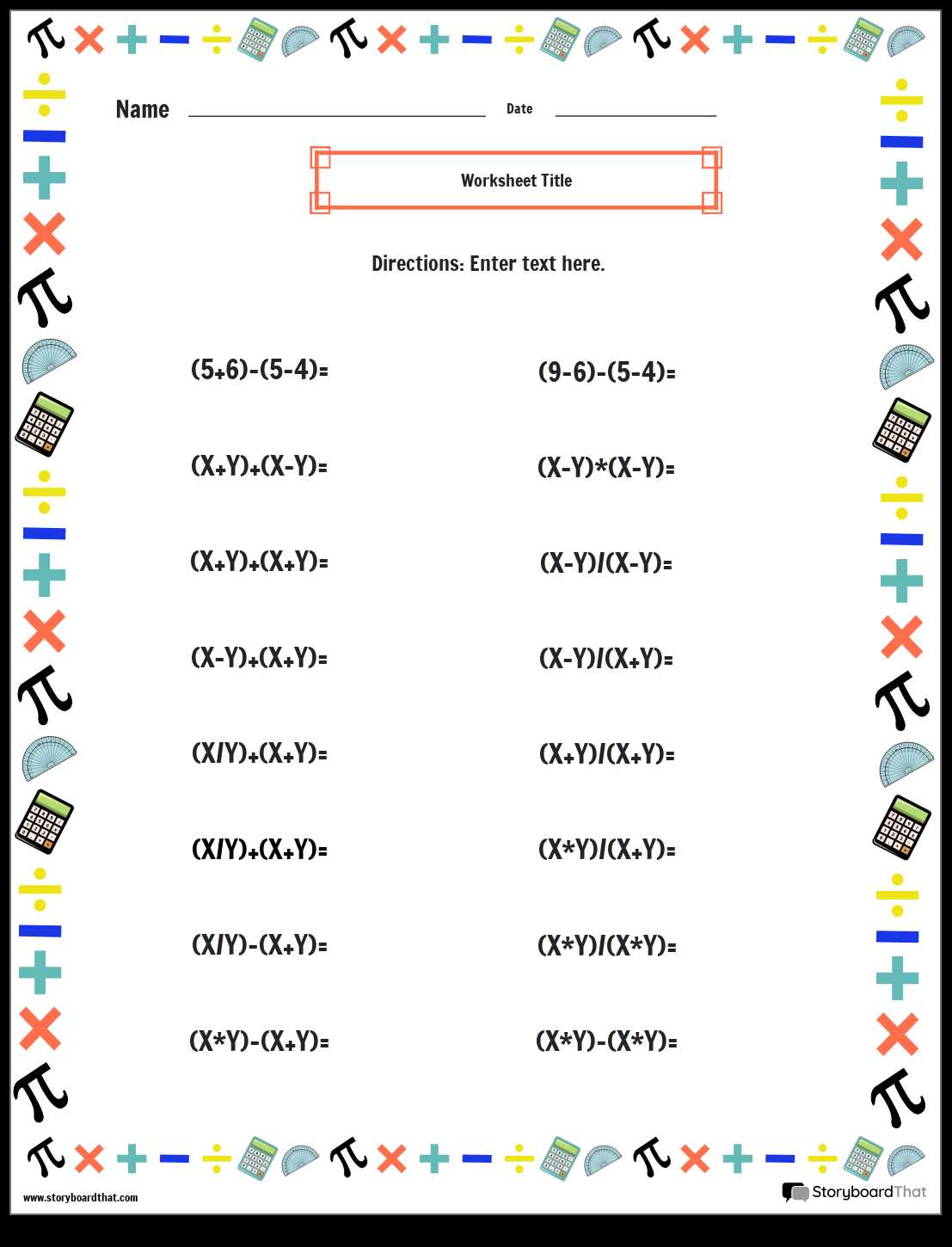 mixed math worksheets