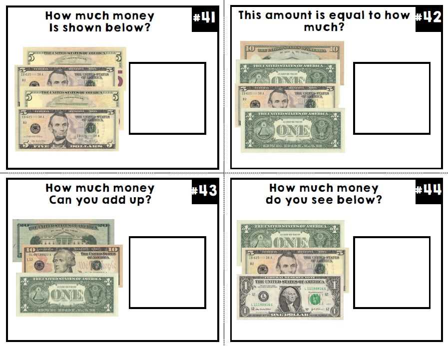 money skills worksheets