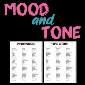 mood and tone worksheets mood and tone worksheets