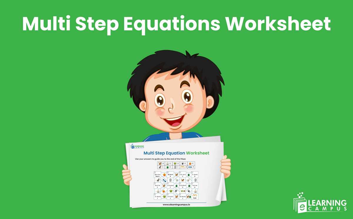 multi step equations worksheet