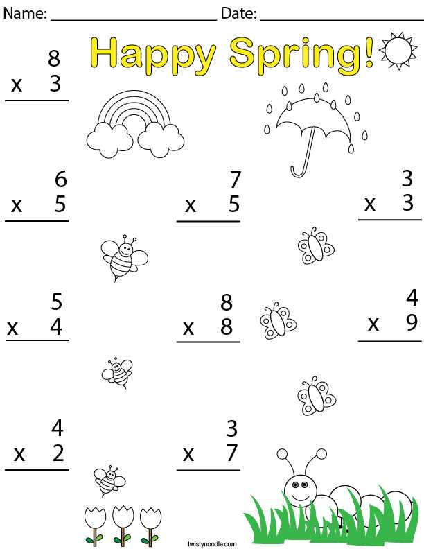 multiplication 1 5 worksheet