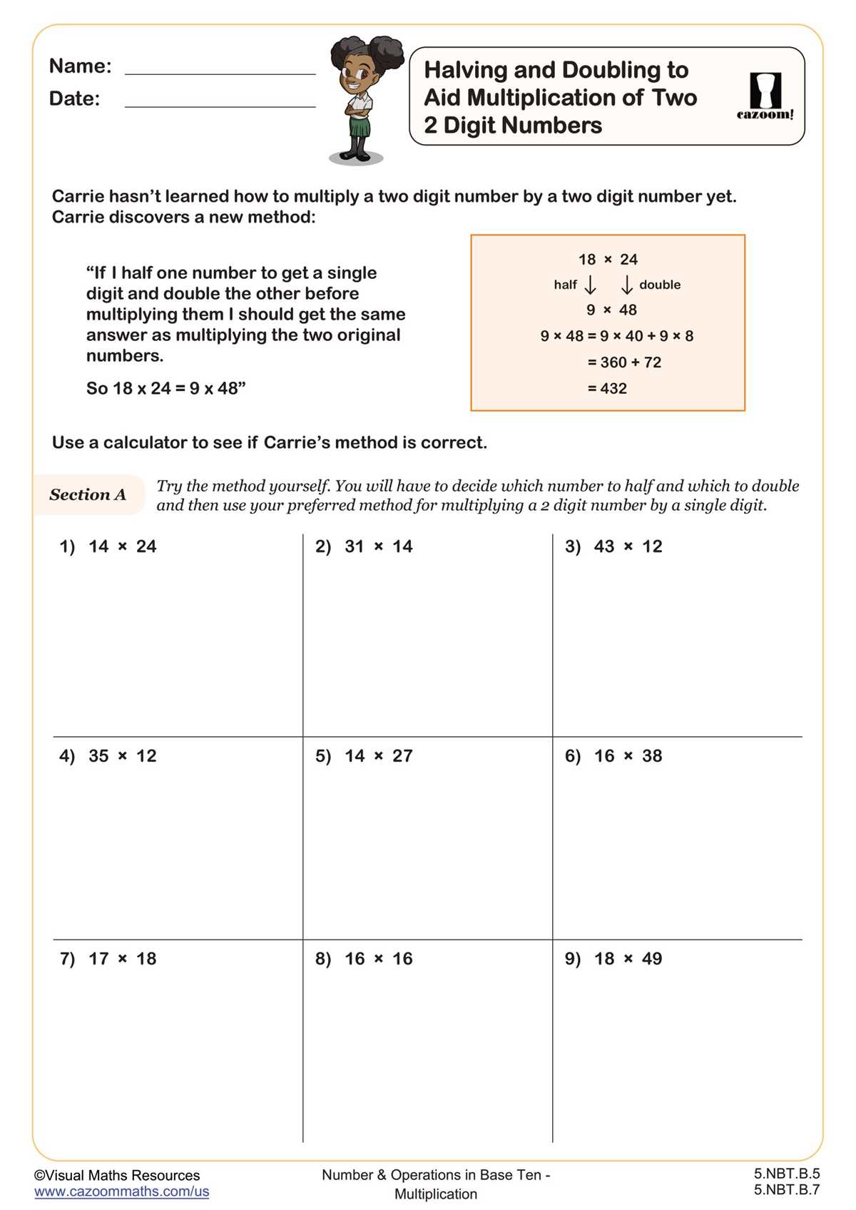multiplication of 2 digit numbers worksheets