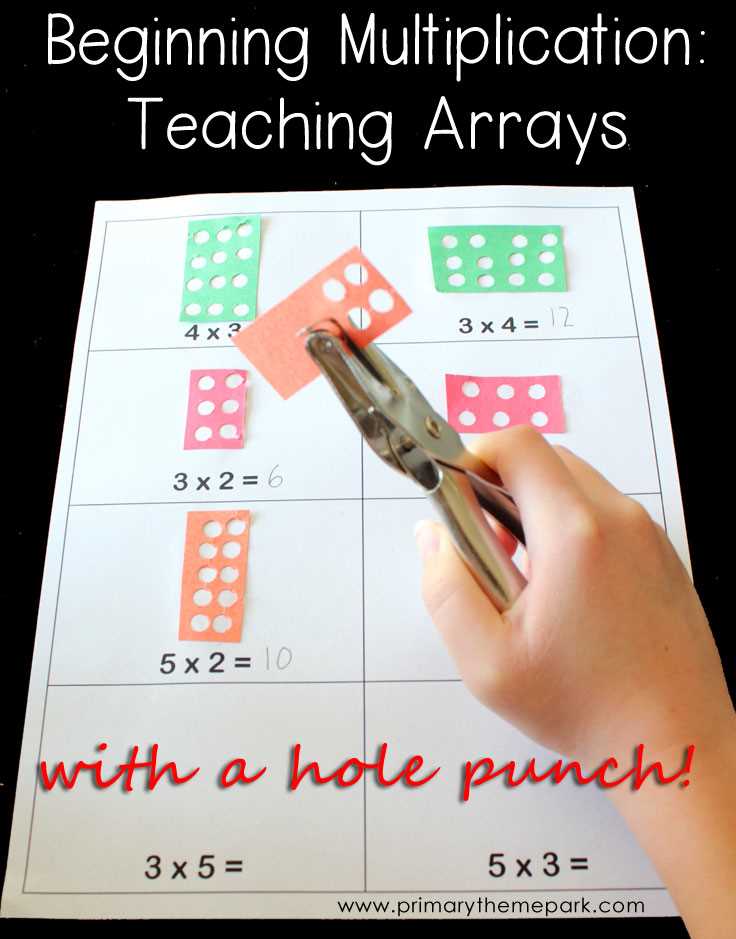 multiplication with arrays worksheets