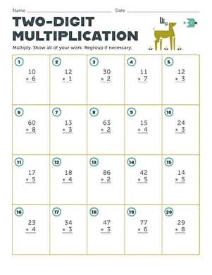 multiplication worksheet 5th grade