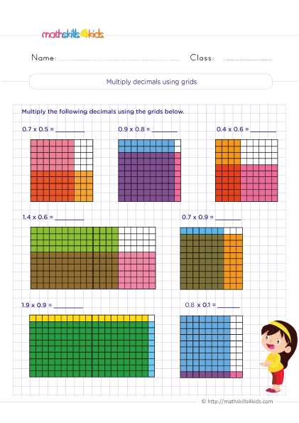 multiplying decimals with base ten blocks worksheets