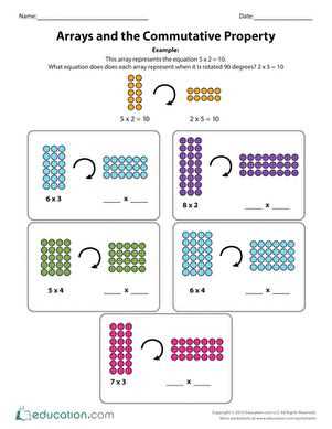 multiplying using arrays worksheet