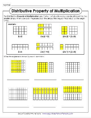 multiplying using arrays worksheet