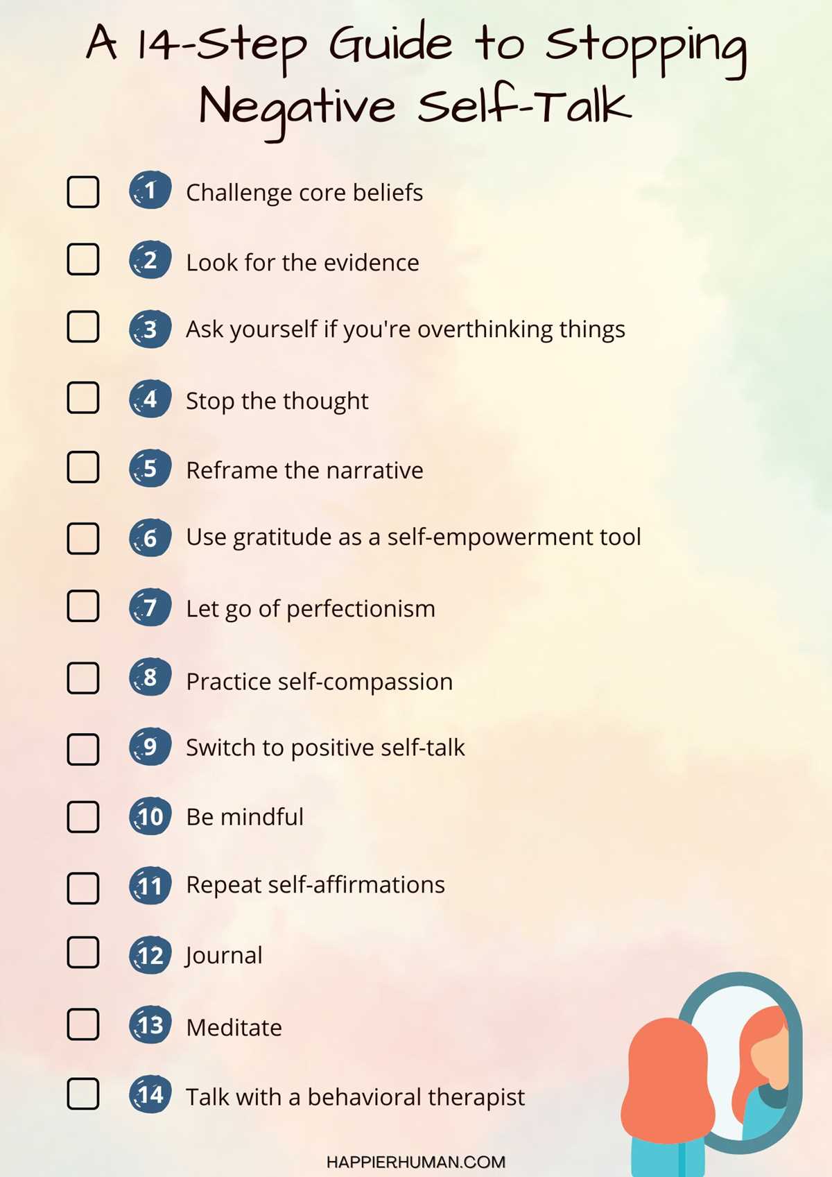 negative thoughts worksheet