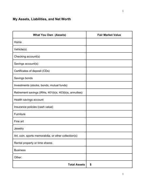 net tangible benefit worksheet