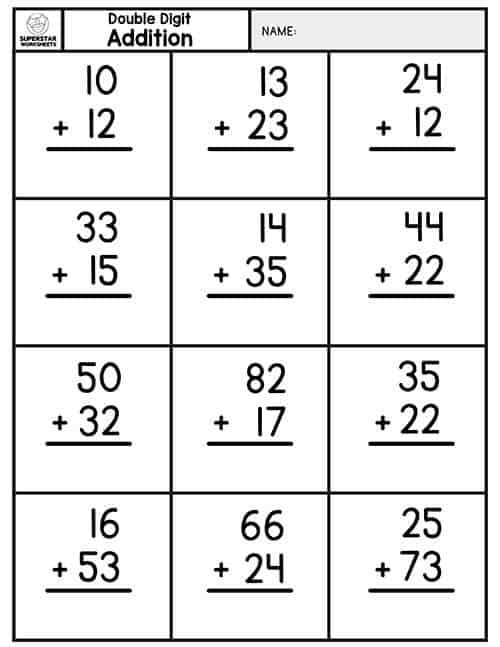 no regrouping addition worksheets