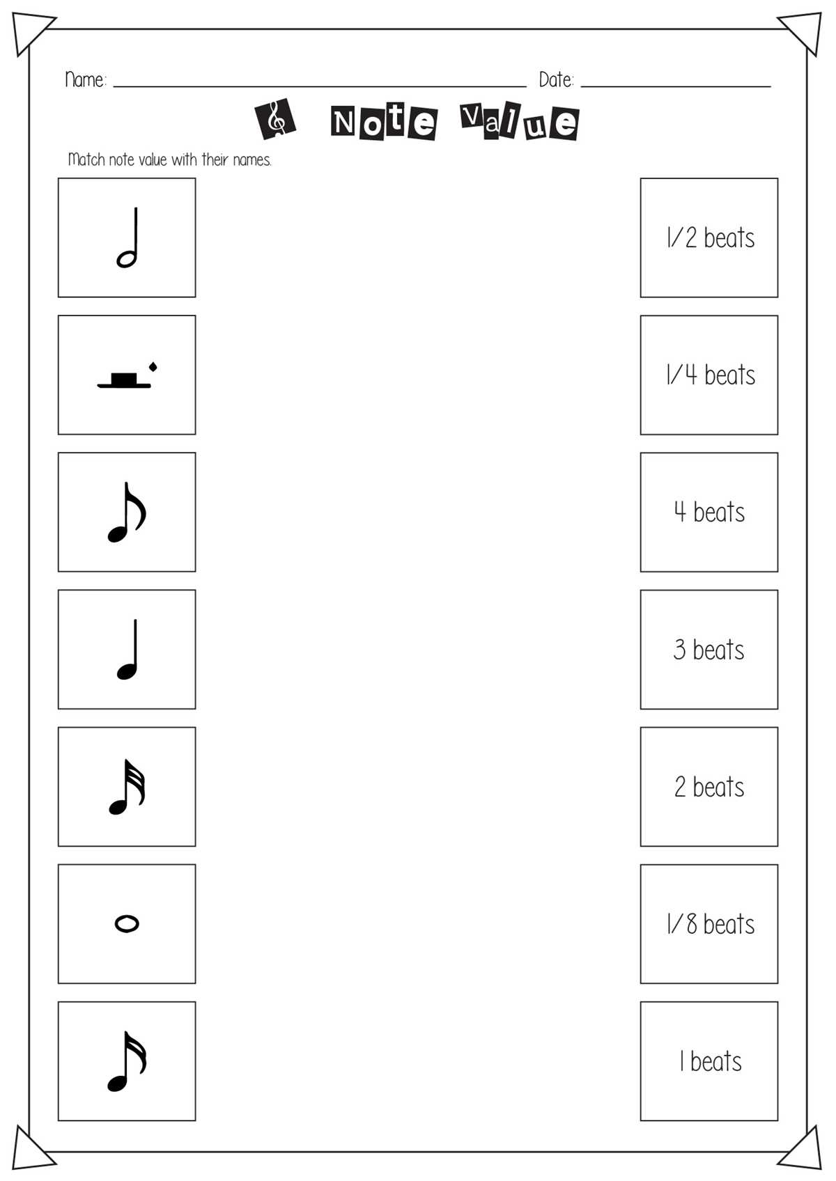 note name worksheet