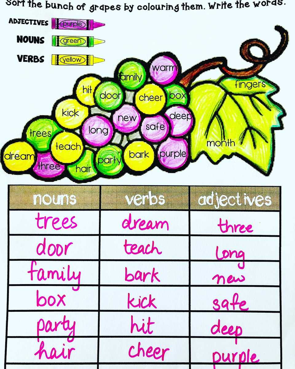 noun and verb worksheet