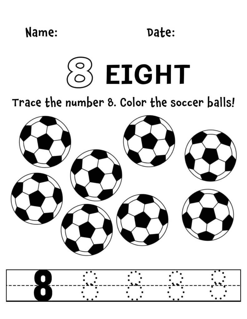 number 8 worksheet preschool