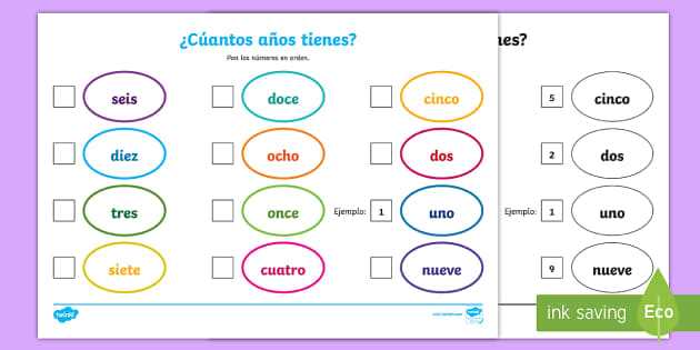 numbers in spanish 1 20 worksheets