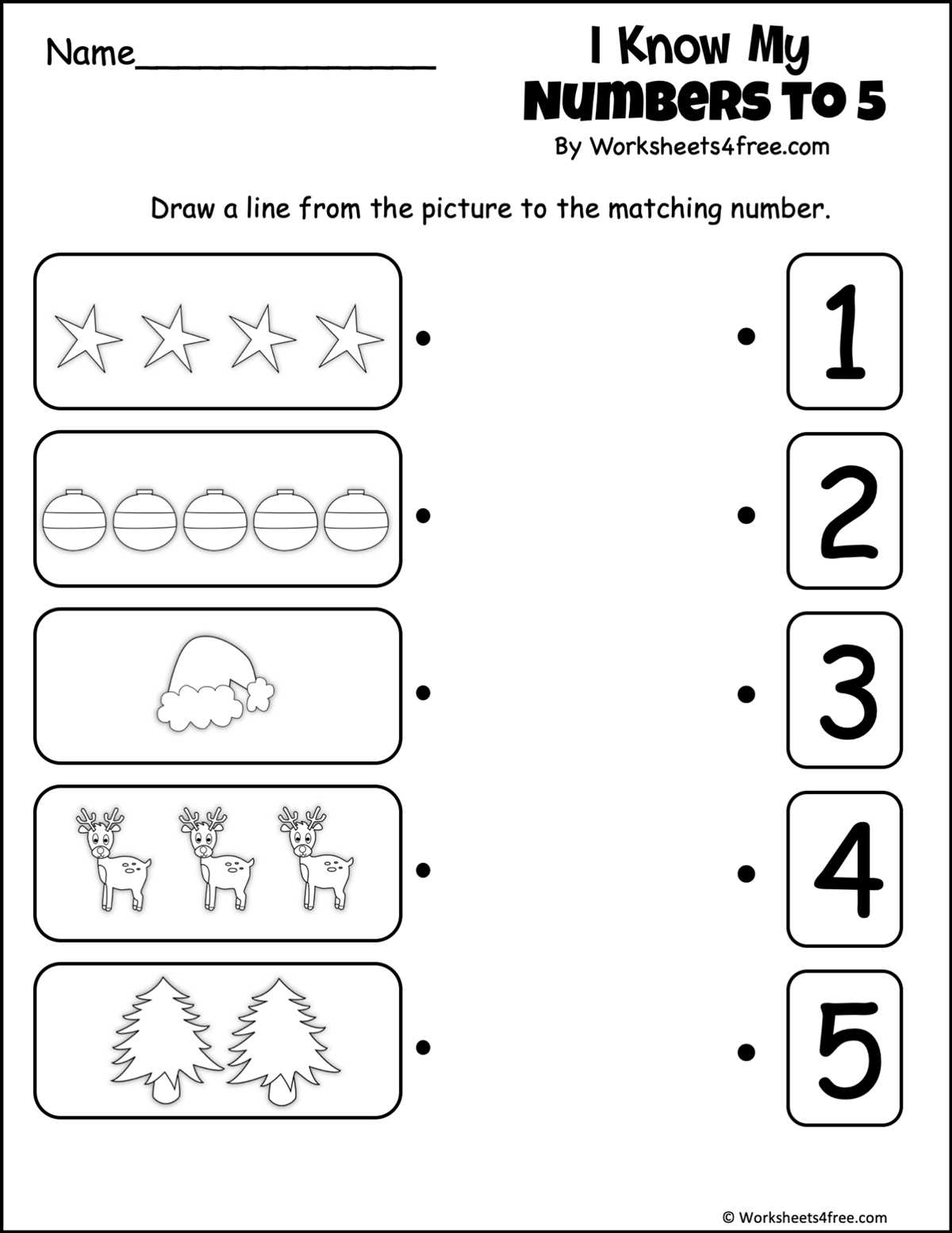 numbers to 5 worksheet