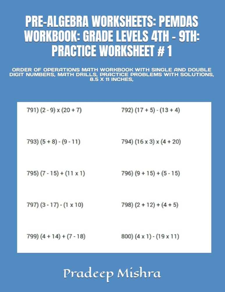 order of operations with parentheses worksheets