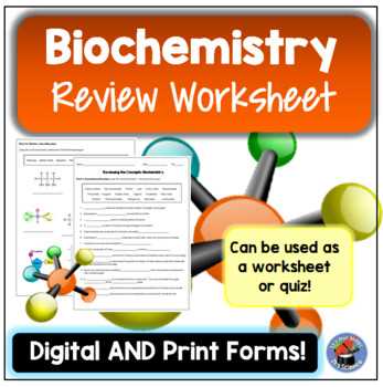 organic molecules worksheet review