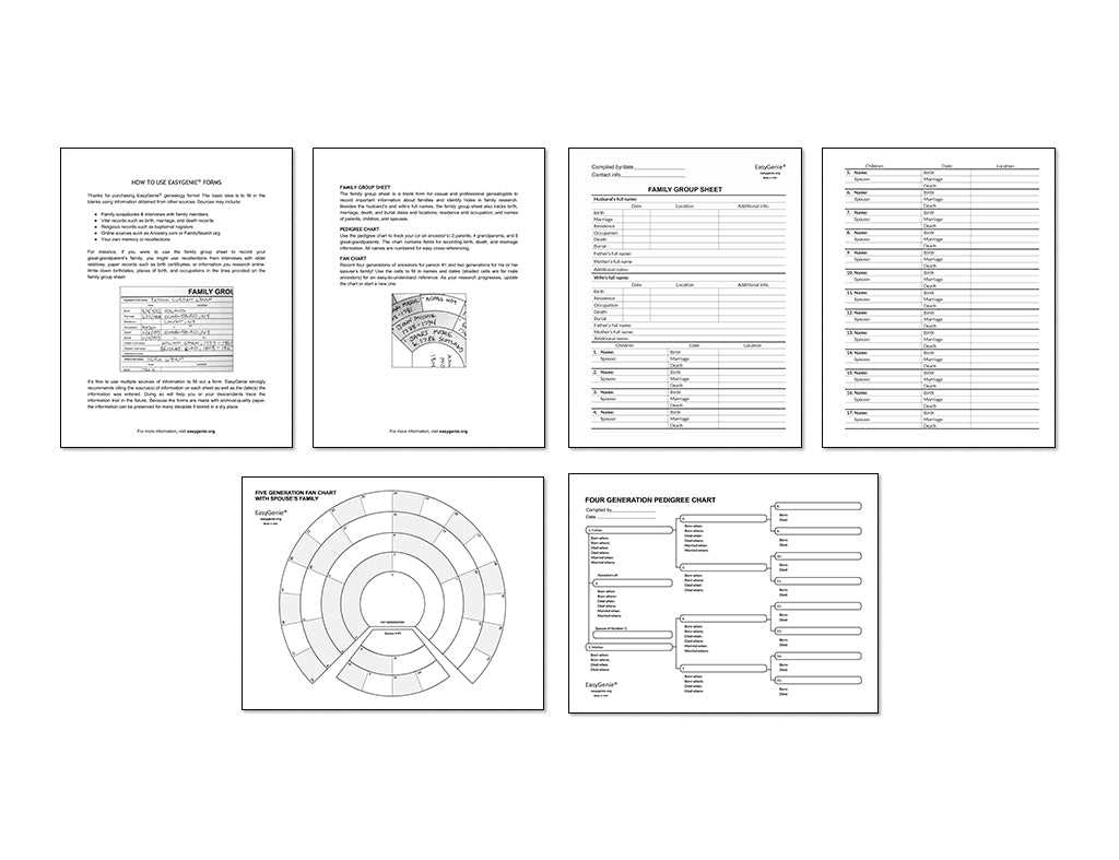 pedigree worksheets