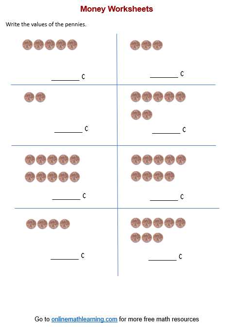 penny worksheets for kindergarten penny worksheets for kindergarten
