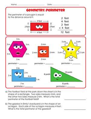 perimeter worksheets with missing sides