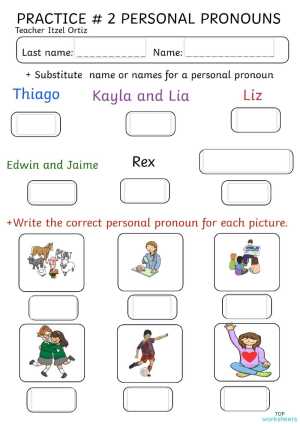 personal pronouns activities worksheets