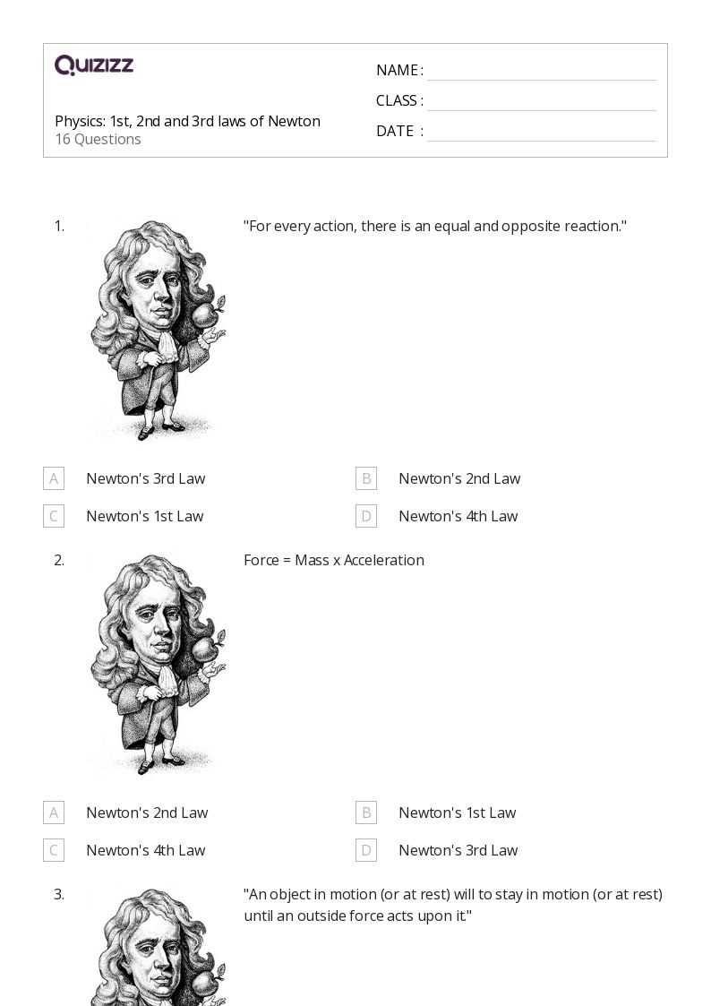 physical science laws of motion worksheet