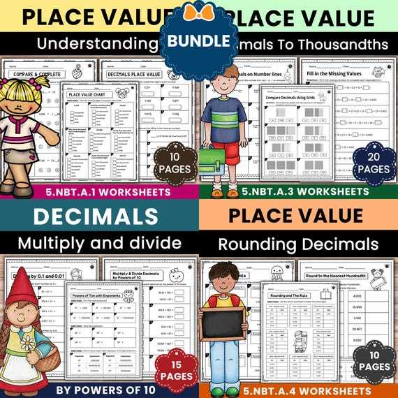 place value worksheets 5th grade