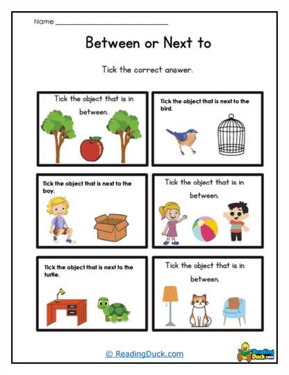 position kindergarten worksheets