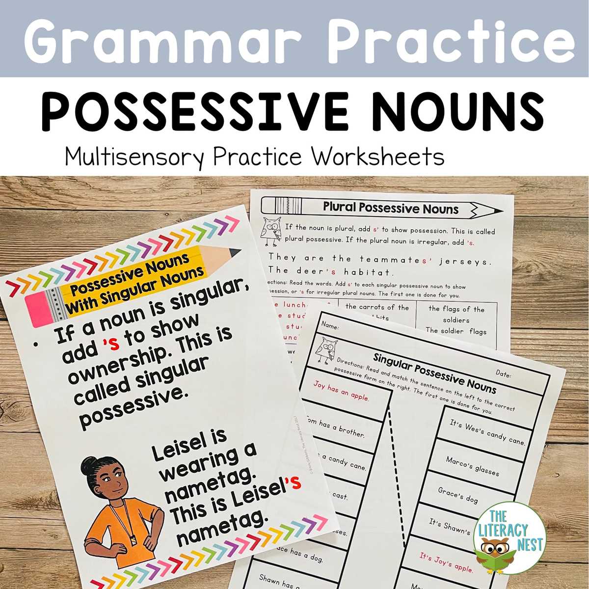 possessive nouns worksheets