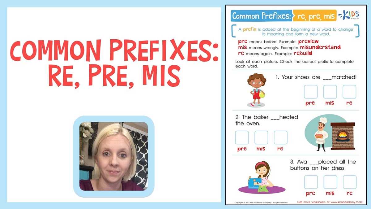 prefix re worksheets