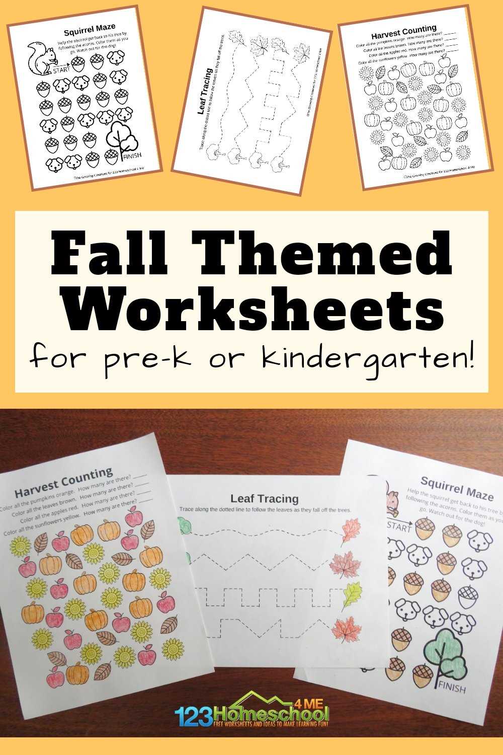 preschool leaf worksheets