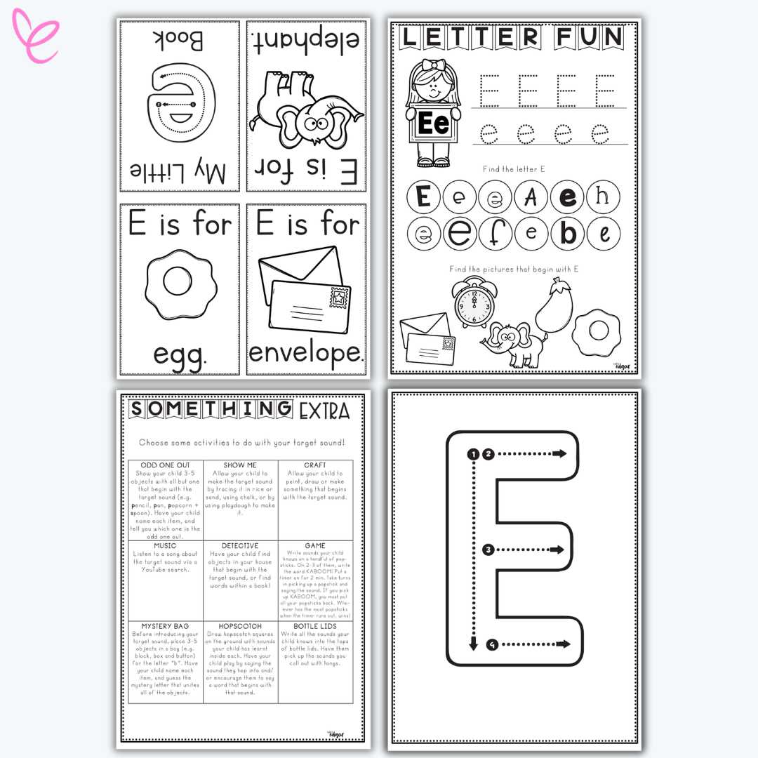 preschool letter e worksheets