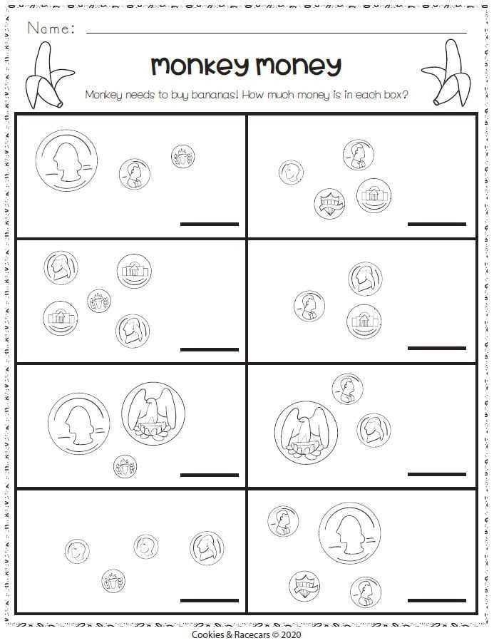 preschool money worksheets