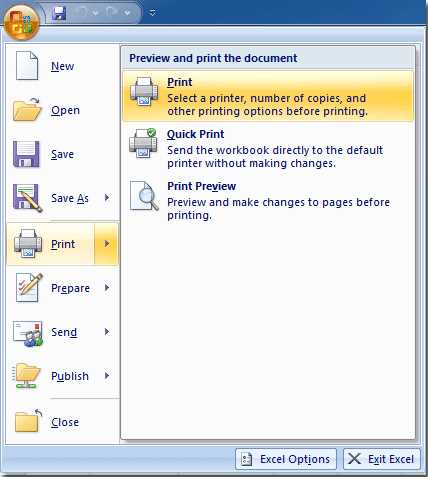 print selected worksheets in excel